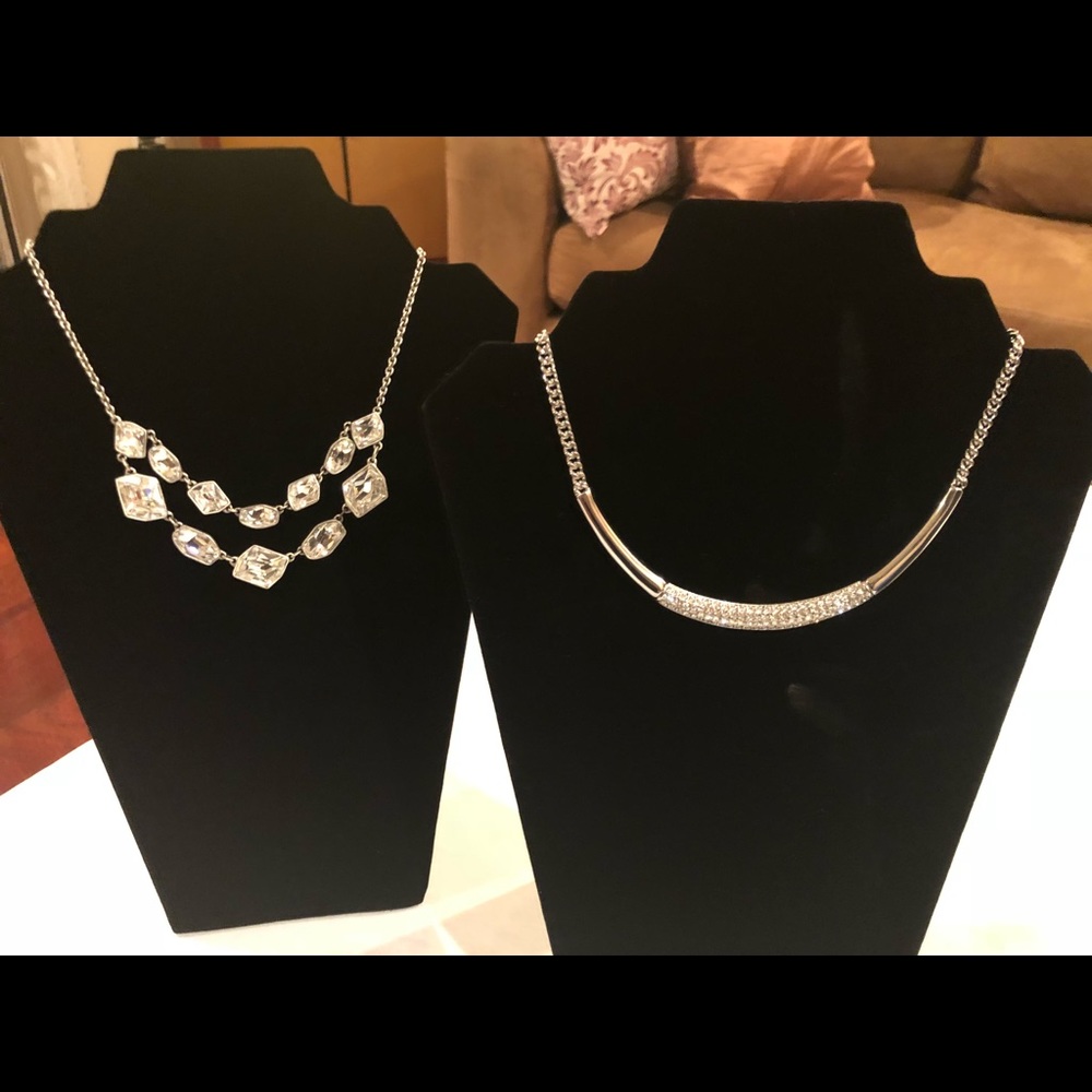 Swarovski Crystals necklaces (2nd & 3rd from left)